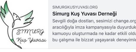 Simurg Kuş Yuvası Derneğine Teşekkür
