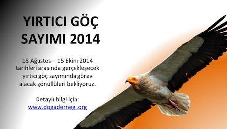 2014 YIRTICI GÖÇ SAYIMI İÇİN DENEYİMLİ GÖNÜLLÜLERİ BEKLİYORUZ