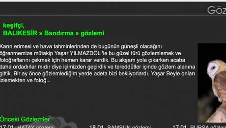 Gözlem Sayfası Yeni Uygulama