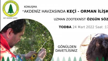 Konuşma: Akdeniz Havzasında Keçi-Orman İlişkisi